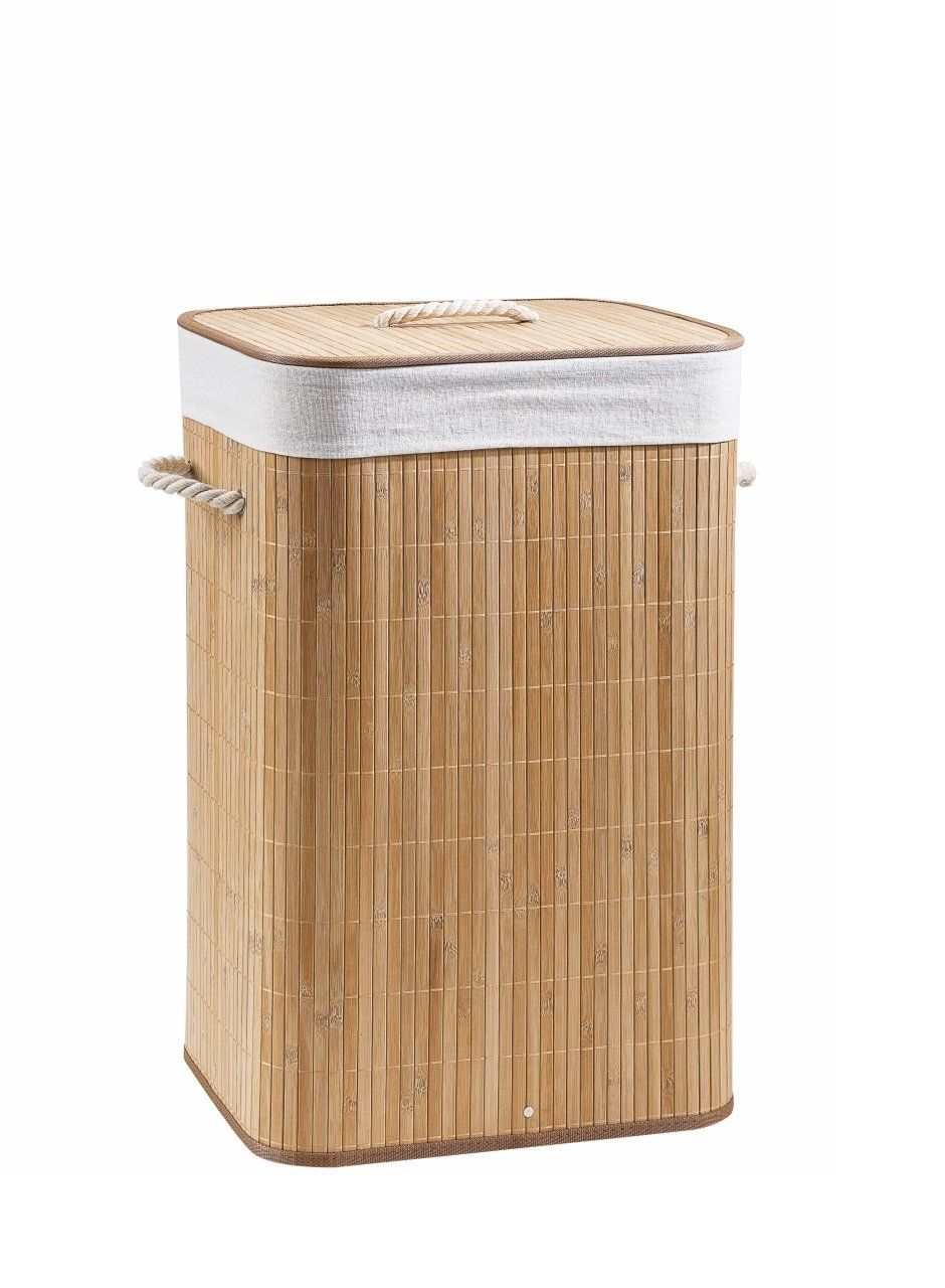 Lorin Bambu Katlanır Banyo Kirli Çamaşır Sepeti Naturel