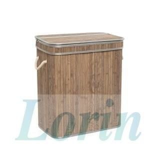 Bambu Üç Hazneli Katlanabilir Kirli Çamaşır Sepeti 100 Lt