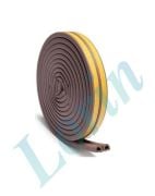 Izolasyon Fitili Kauçuk Kapı Pencere Bandı P Tipi Kahverengi 2 Adet 2x6 = 12 Metre Ortalama 4 Cam